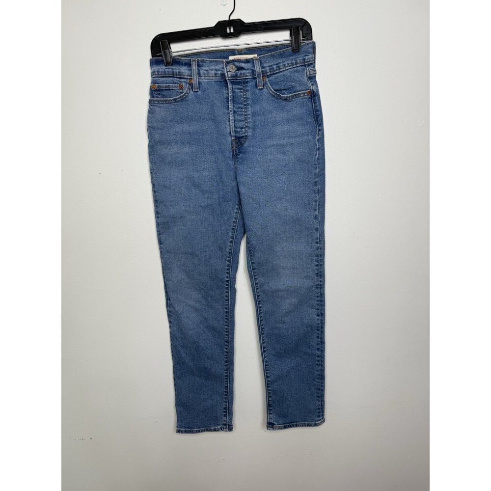 Levi’s Wedgie Straingt Jeans Womens 28x28 Blue Button Fly High Rise